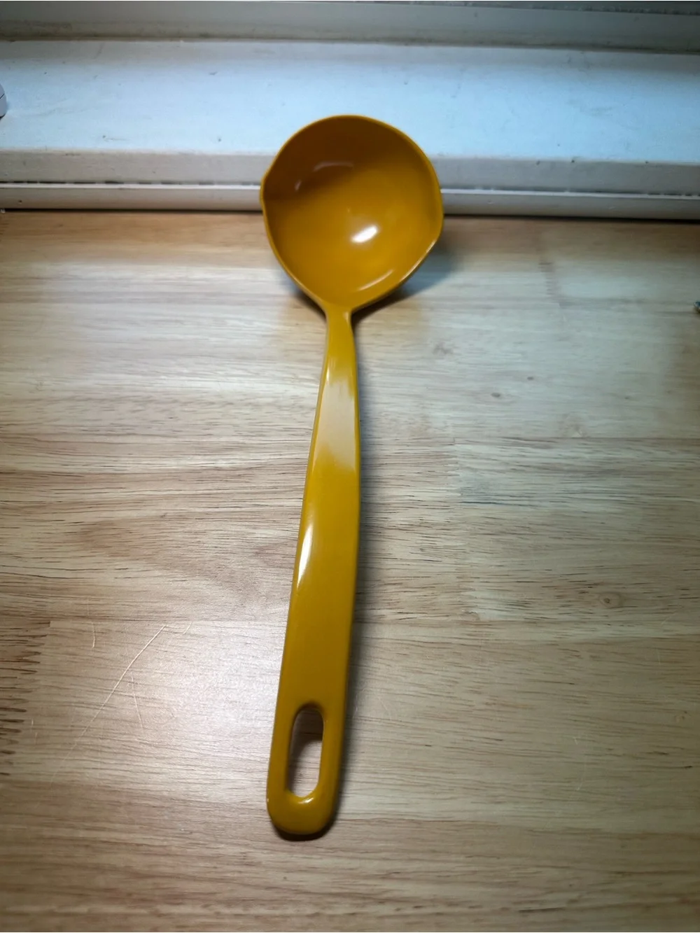 Vintage rare melamine ware Yellow Serving Ladle serving spoon retro